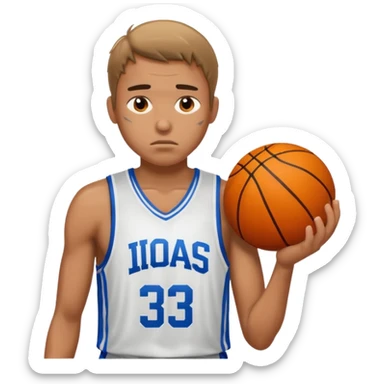 tired basketball player, sweating a lot sticker