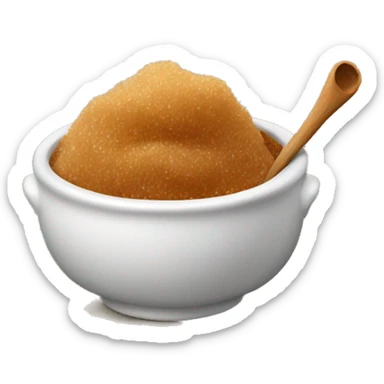 A single sugar bowl of brown sugar sticker