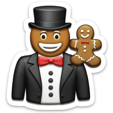 The monopoly man as a gingerbread cookie  sticker