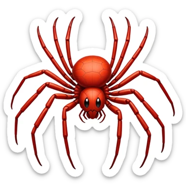Telaraña de hilos rojos sticker