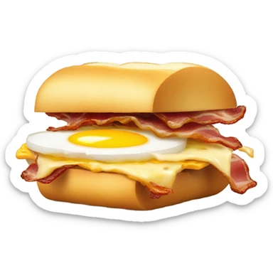 bacon egg and cheese on a hard roll sandwich  sticker