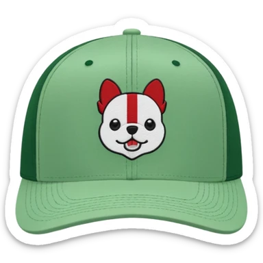 White Boston Baseball logo on a light green hat sticker