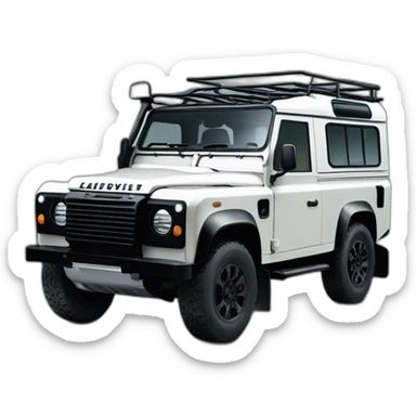 landrover defender black sticker