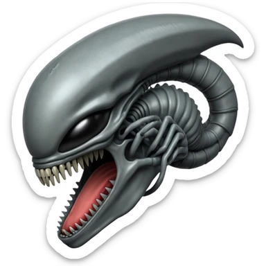 gray xenomorph from movie alien sticker
