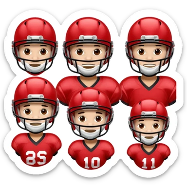 college football players helmets red  sticker