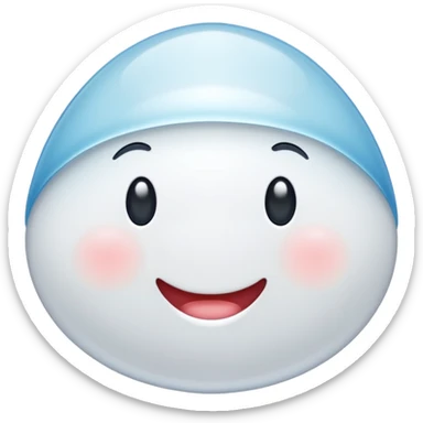 white gum drop sticker