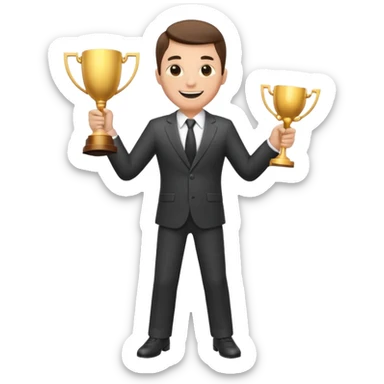 businessman celebrating full body sticker