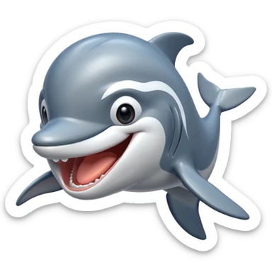 laughing dolphin sticker