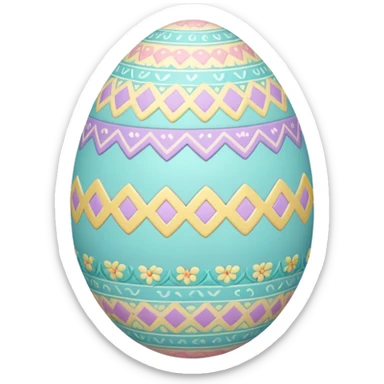 Pastel Pattern Easter Egg sticker