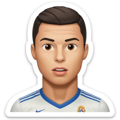 ronaldo qui se mort les lèvres  sticker