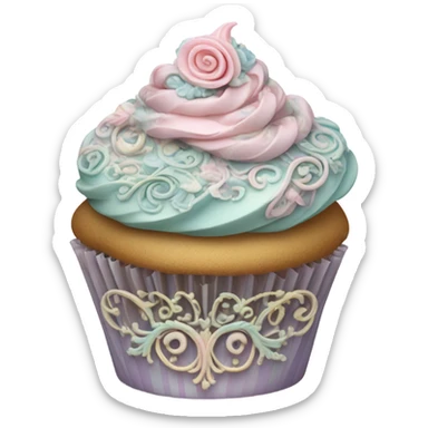 Rococo cupcake sticker