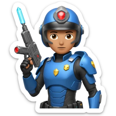 futuristic cop sticker