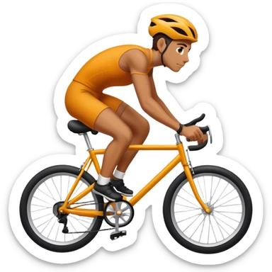 person riding on a bike sticker