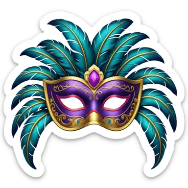 Venetian Carnival Mask sticker