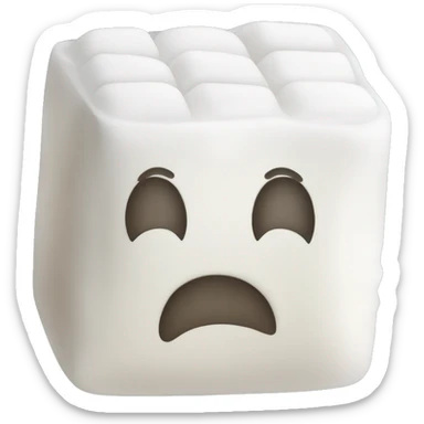 Granulated white sugar cubes sticker