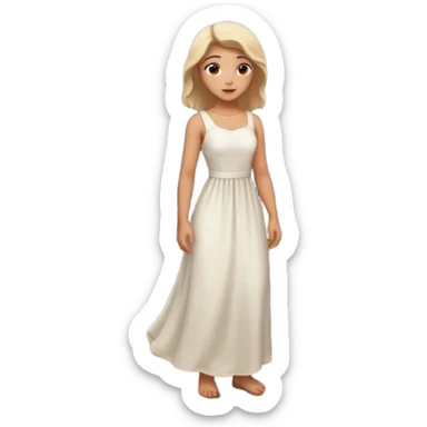 Female back arched in moonlight, skin glowing against stone walls sticker