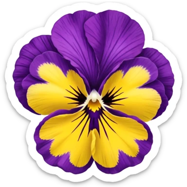Ultra realistic, pansy flower sticker