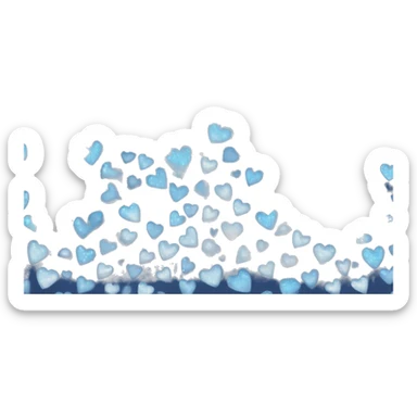 Sparkle blue heart sticker