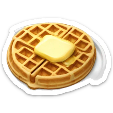 Waffle with a dash of butter sticker