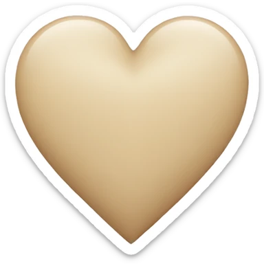 Beige heart sticker