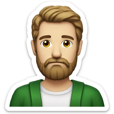 irish sad man with beard sticker