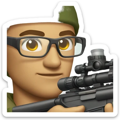 sniper rifle glasses emote sticker