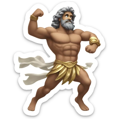 Poseidon hitting the griddy sticker