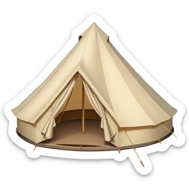 Simple Bell tent arial view sticker