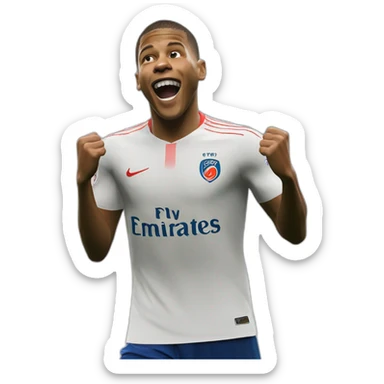 jude bellingham celebrando a su espalda mbappe llorando sticker