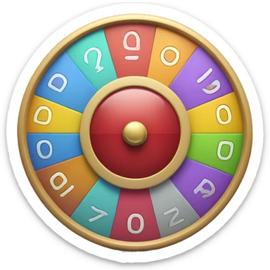 Simple wheel of fortune with only six colors and a pointer no text  sticker
