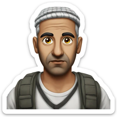 Palestinian man photorealistic serious sticker
