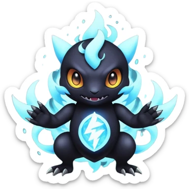 Elemental Dark-type-Electric-type natural Pokémon-Fakémon-creature sticker