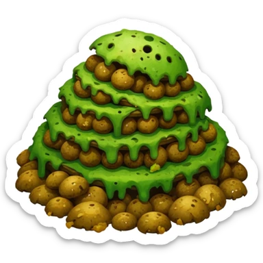 simple rotten food, no faces, no people sticker