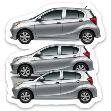 Perodua Myvi 1st generation in silver color sticker