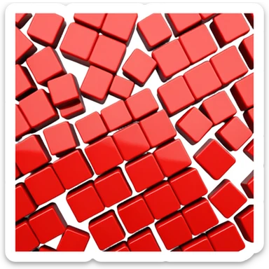 A big LEGO block broken into smaller pieces. sticker