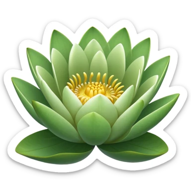 Small text size water lily bud sticker
