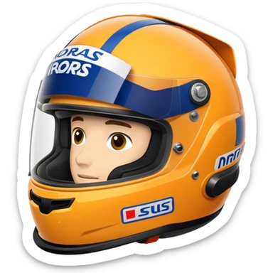 Lando Norris driving helmet f1  sticker