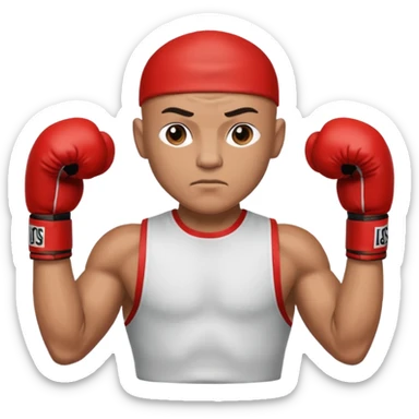  a boxer, bald head sticker