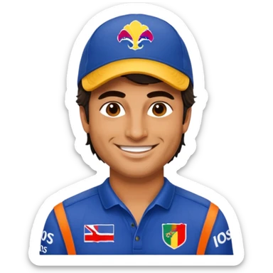 Carlos Sainz, red bull  F1 driver. not wear a hat. sticker