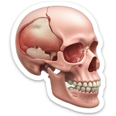 anatomia de una celula ilustración realista  sticker