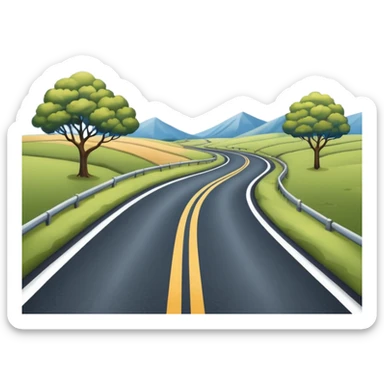 country sky background with road going into the distance sticker
