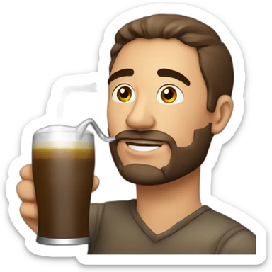 Man drinking argentinian mate sticker