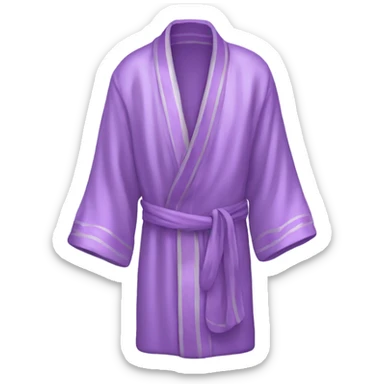 Light purple silk slippers and robe sticker