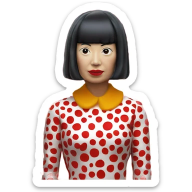 Yayoi Kusama sculpture  sticker