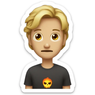 Emoji de diablo y de carita tristes sticker