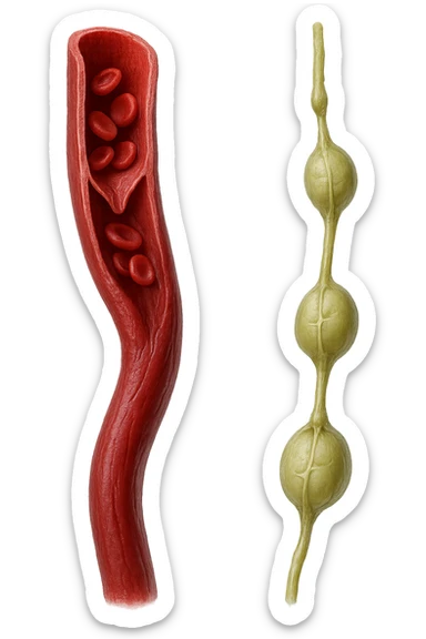 vena umana anatomica e vena linfatica realistiche, IPERREALISTICA 4K sticker