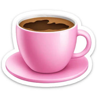 Pink coffee sticker