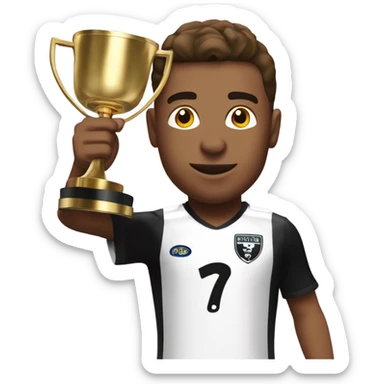 Derby county football club player holding trophy uk sticker