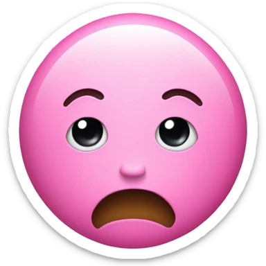 Pink sarcasm smiley  sticker
