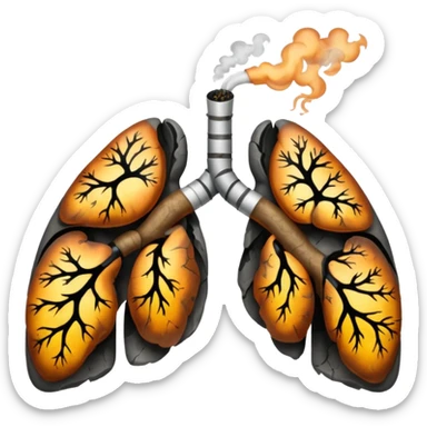 Pulmones fumando sticker